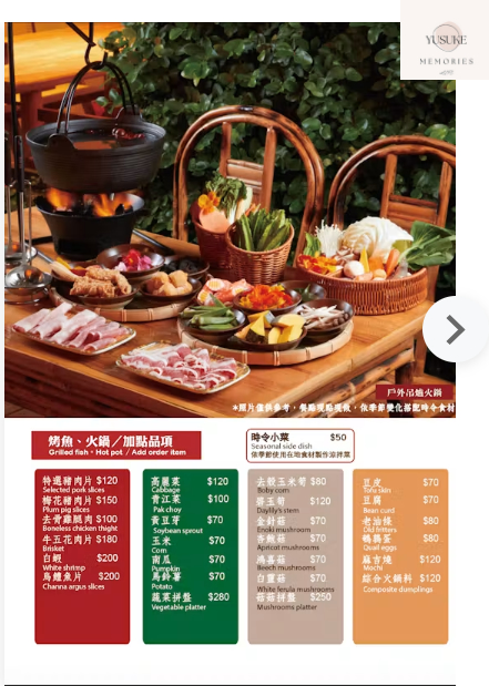 花佈院菜單
